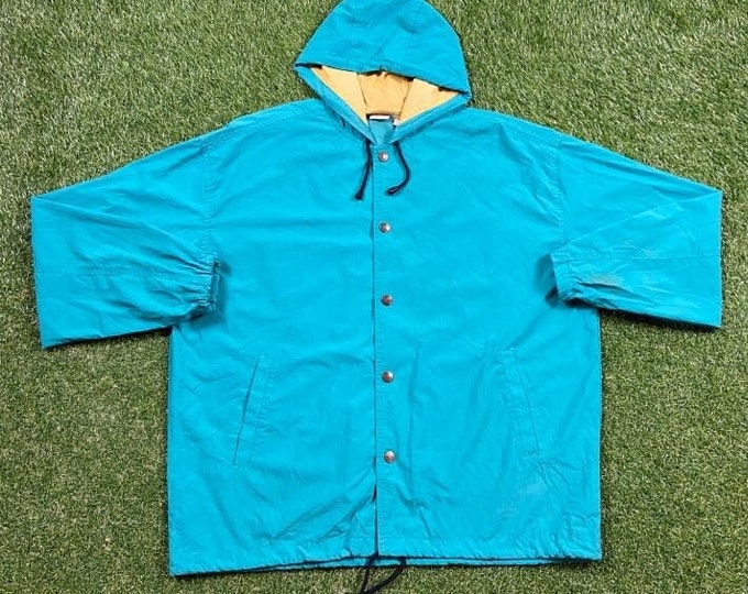 Vintage Ocean Pacific Windbreaker Hoodie Size Xtra Large XL Surfing Gear California Light Rain Coat