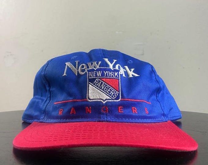Vintage New York Rangers Snapback Hat OSFA NHL Hockey Old Logo NYR Madison Square Garden 1990s 90s