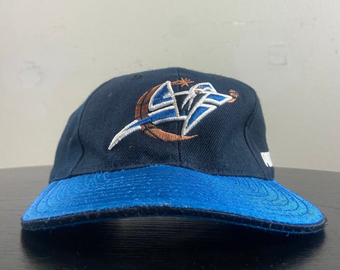 Vintage Washington Wizards Strap Back Hat Puma OSFA Washington DC NBA Basketball Jordan 1990s 90s