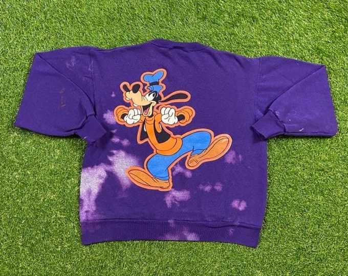Vintage Goofy Crewneck Sweatshirt Made USA Size Large L Walt Disney World Magic Kingdom Disneyland Mickey Mouse Pull Over 1990s 90s