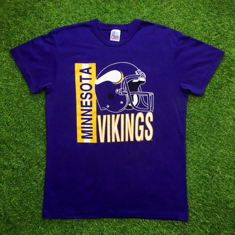 Vintage Minnesota Vikings NFL T Shirt Big logo Unique Tee | Etsy