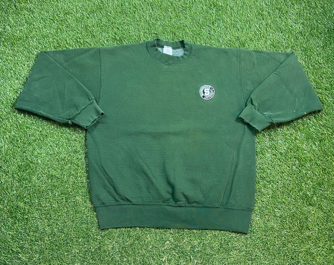 Vintage Michigan State University Crewneck Sweatshirt Made USA Size Large L NCAA College Football MSU Spartans Detroit 1990s 90s Pull Over
