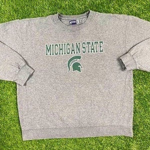 Vintage Michigan State University Sweatshirt Crewneck Gear Sports Size Large NCAA Football Spartans Detroit 80s 90s Classic Comfy 1990s MSU