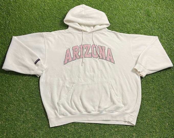 Vintage University of Arizona Wildcats Hoodie Sweatshirt Jansport Size Large L NCAA College Phoenix 1990s 90s Pull Over Oversized