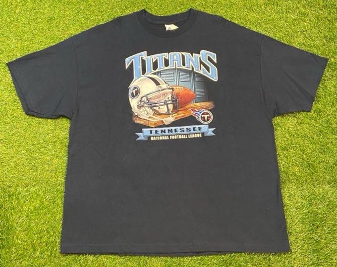 Vintage Tennessee Titans T Shirt Tee Size 3X NFL Football Oilers 1990s 90s