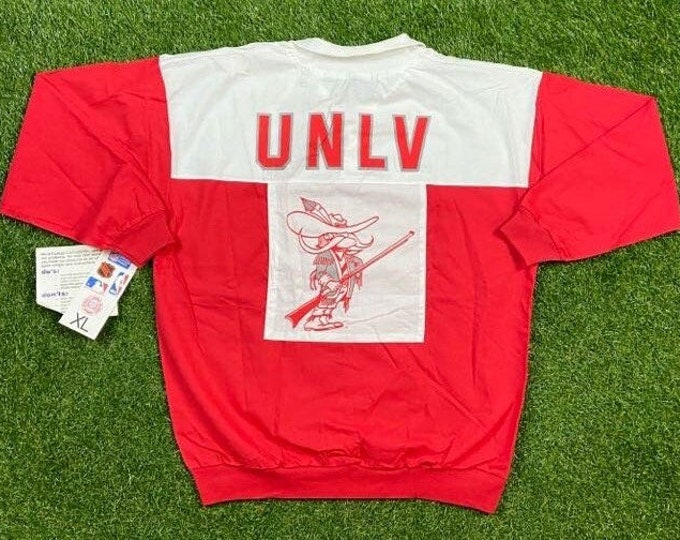 Vintage UNLV University of Nevada Running Rebels Long Sleeve T Shirt Tee Made USA Size Xtra Large Xl Las Vegas NCAA College Basketball