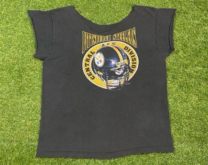 Vintage Pittsburgh Steelers T Shirt Tee Size Xtra Large XL NFL Football Steel Curtains Pennsylvania 1990s 90s
