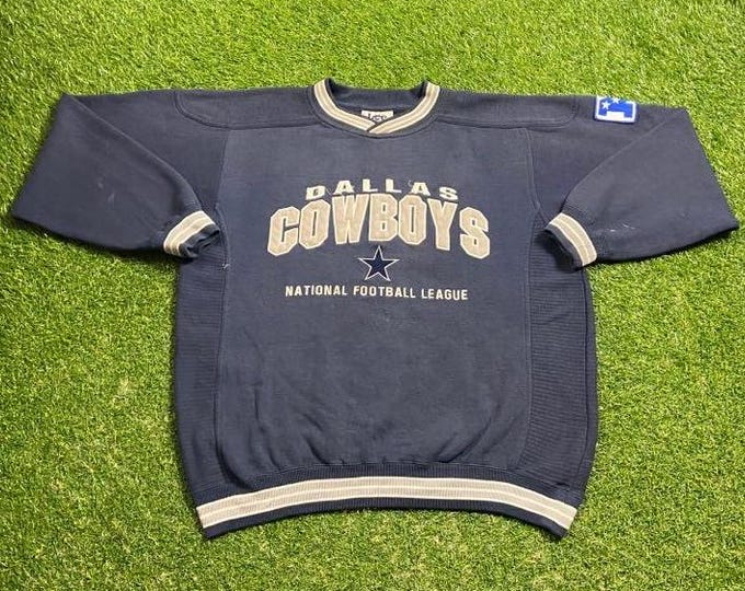 Vintage Dallas Cowboys Crewneck Sweatshirt Lee Sport Size Medium M Texas Warm NFL Football Classic 1990s 90s Pull Over Oversized