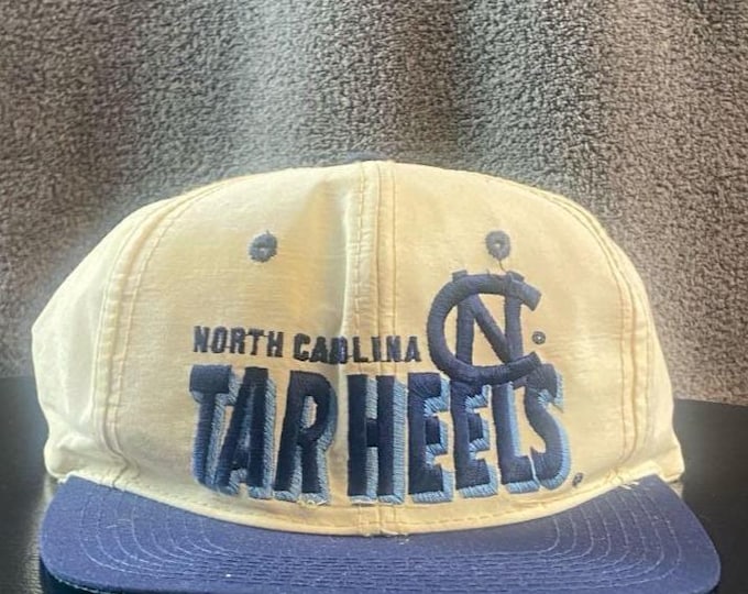 Vintage UNC University of North Carolina Snapback Hat OSFA Tar Heels Chapel Hill NCAA College Basketball Air Jordan 23 1990s 90s