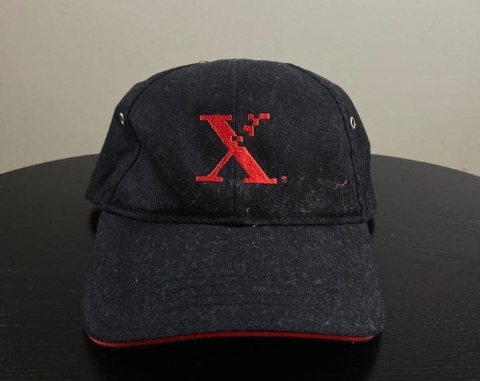 Vintage Xerox Strap Back Hat KC Caps OSFA Xerography Digital Prints Printer Duplicating Technology Images Documents 1980s 80s