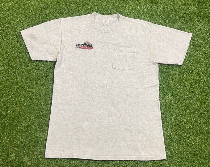 Vintage Daytona 500 T Shirt Tee Made USA Size Xtra Large XL Classic Car Speedway NASCAR Dale Earnhardt Motorsports 1990s 90s