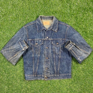 Vintage Levi&#39;s Strauss & Co Jean Jacket Size Small S American USA Classic Blue Jean Jacket Button Down 1980s