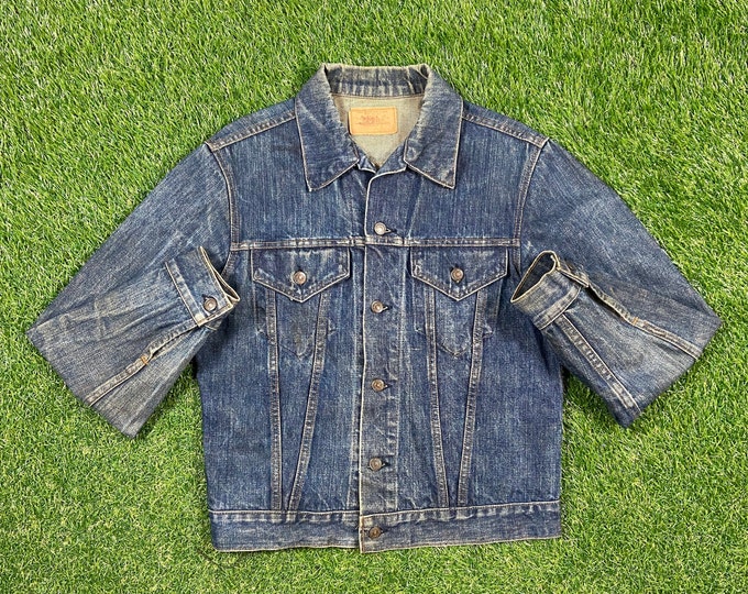 Vintage Levi's Strauss & Co Jean Jacket Size Small S American USA Classic Blue Jean Jacket Button Down 1980s