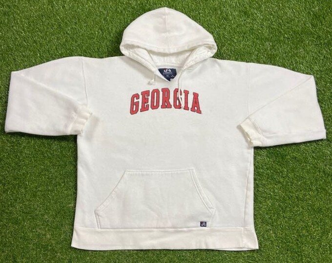 Vintage University of Georgia Bulldogs Hoodie Sweatshirt J America Size Xtra Large NCAA College Football Athens Atlanta Pull Over Oversized