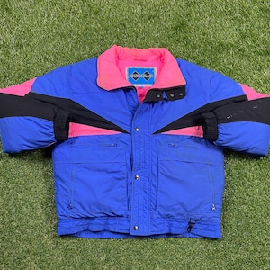Vintage duplo preto inverno jaqueta atlética tamanho grande l quente zíper jaqueta blusão 1990s casaco puffer inchado caminhadas casaco
