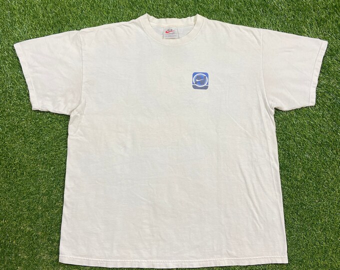 Vintage Nike T Shirt Tee Made USA Size Xtra Large XL Nike Swoosh Check Mark Just Do It Classic Air Jordan 1990s 90s Original