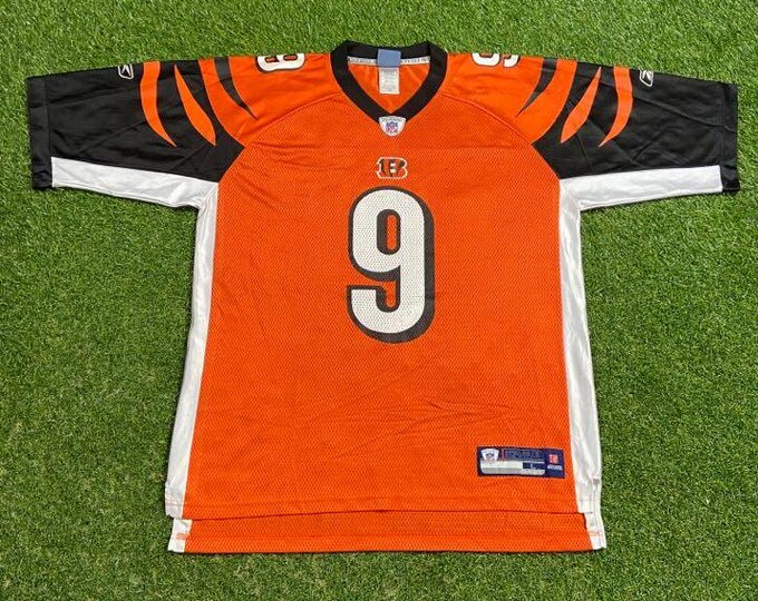 Vintage Cincinnati Bengals Carson Palmer #9 Jersey Reebok Size Large L NFL Football Ohio Cleveland Authentic 00s