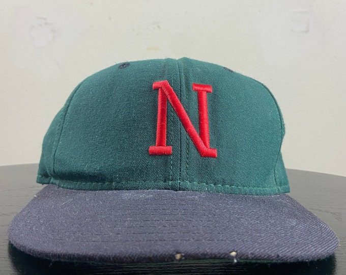 Vintage University of Nebraska Cornhuskers Fitted Hat New Era Made USA Size 7 NCAA College Football 1990s 90s
