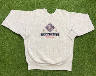 Vintage Penn State University Rose Bowl Crewneck Sweatshirt Made USA Size Large L NCAA College Football Nittany Lions 1990s 90s Pull Over