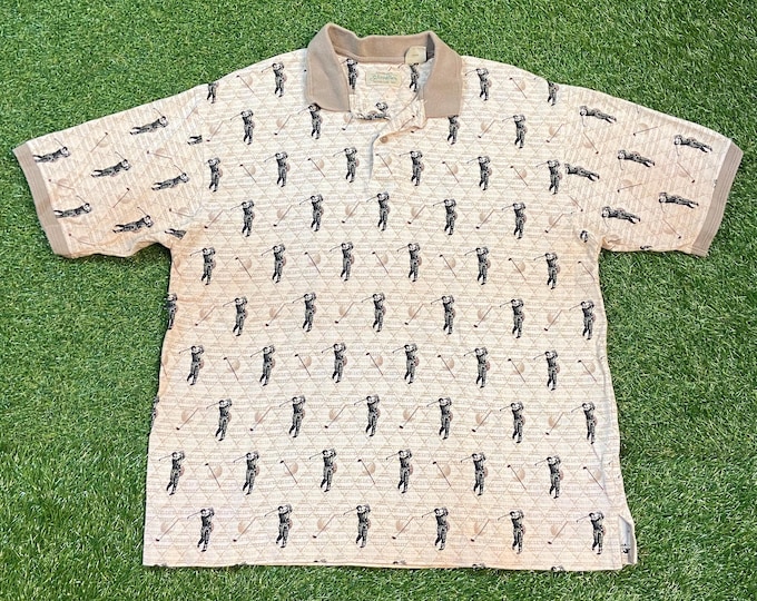 Vintage Golf Polo Shirt St John's Bay Size Xtra Large XL US Open Masters Collection Tiger Woods 1990s 90s