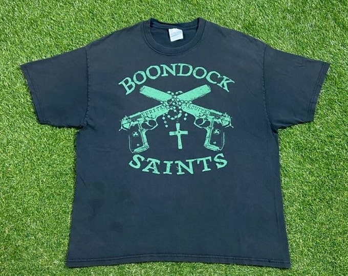 Vintage Boondock Saints T Shirt Tee Size Xtra Large XL Vigilante Thriller Film Classic 1999 Movie 1990s 90s