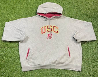 Vintage USC University of Southern California Hoodie Sweatshirt Size XXL 2XL NCAA College Football Los Angeles Cali Law Trojans 1990s 90s