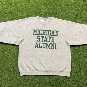 Vintage Michigan State University Crewneck Sweatshirt Size Xtra Large XL NCAA College Football Spartans Detroit Classic MSU Pull Over