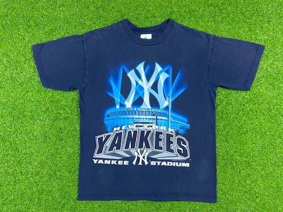 Vintage New York Yankees Stadium T Shirt Tee Tour Champ Medium 90s