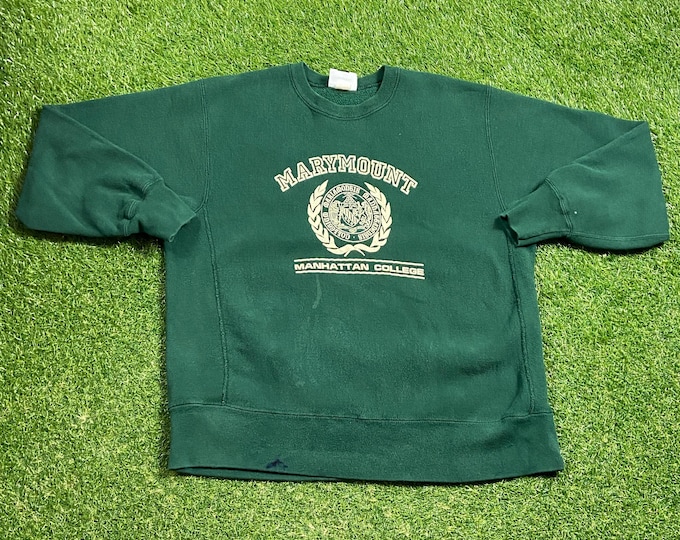 Vintage Marymount Manhattan College Crewneck Sweatshirt Lee Made USA Size Xtra Large XL New York College SUNY Pull Over Oversized 1990s 90s