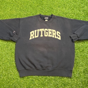 Vintage Rutgers University Crewneck Sweatshirt Size Large L NCAA College Football Scarlet Knights New Jersey NJ 1990s 90s Pull Over