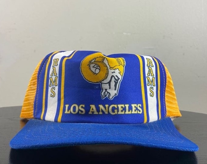 Vintage Los Angeles Rams Snapback Hat Cap New Era Made Usa OSFA NFL Football LA California St Louis 1990s 90s