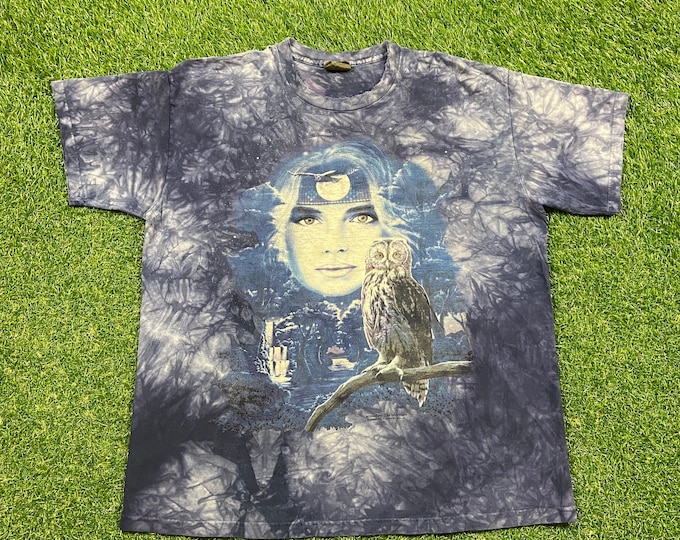 Vintage Owl Spirit T Shirt Tee Size Xtra Large XL The Mountain Animals Habitat All Over Print Art Cool
