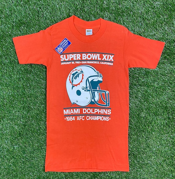 Vintage Miami Dolphins 1985 Super Bowl XIX T Shirt Tee Trench -   Norway