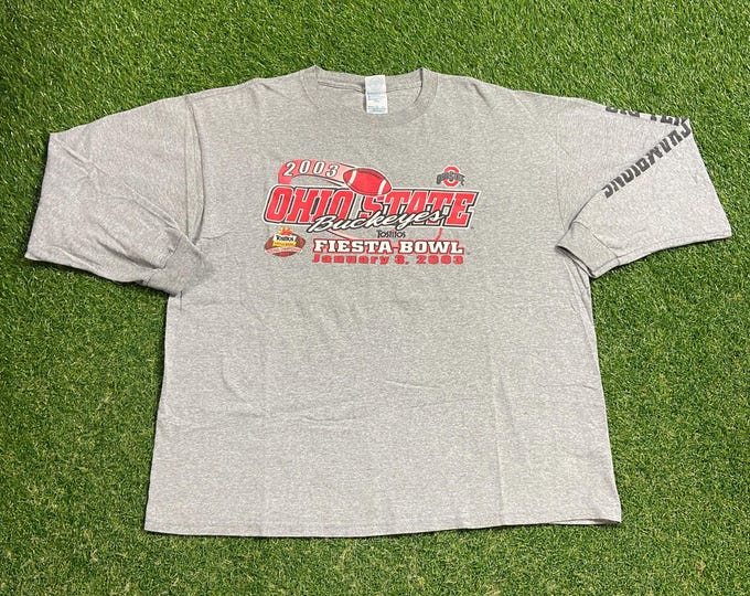 Vintage Ohio State University 2003 Fiesta Bowl Long Sleeve Shirt Size XL Cleveland NCAA College Buckeyes Classic Football Basketball 00s