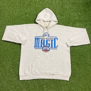 Vintage Orlando Magic Hoodie Sweatshirt Made USA Size Xtra Large XL NBA Basketball Magic Basketball McGrady Shaq Penny 1990s 90s Pull Over