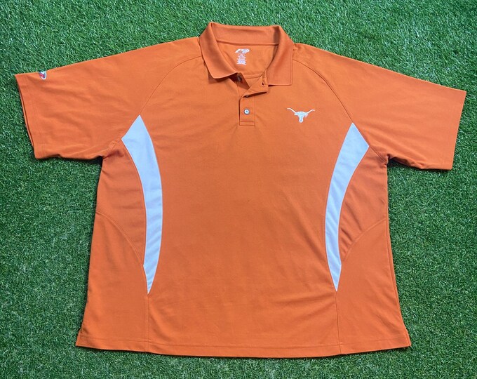 Vintage University of Texas Longhorns Polo Shirt Size XXL 2XL Austin NCAA College Football 1990s 90s