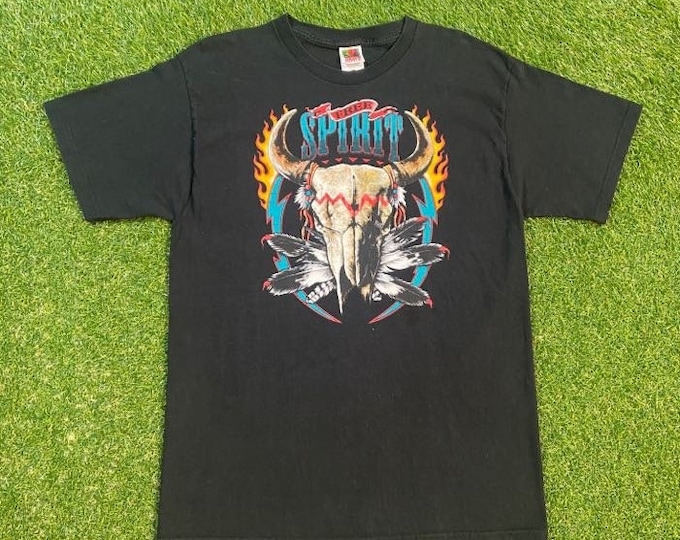 Vintage Free Spirit Daytona Beach Florida T Shirt Tee Size Large L 60th Anniversary Harley Davidson HOG 3D Eagle Motorcycle Truckers Biker