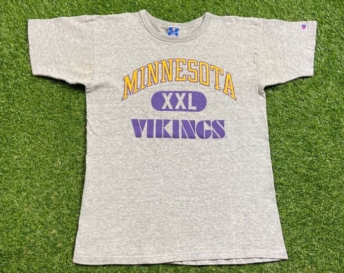 Vintage Minnesota Vikings T Shirt Tee Champion Made USA Size Large L NFL Football NFC Randy Moss Classic 1990s 90s