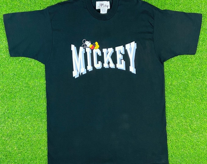Vintage Disney Mickey Mouse Tee T Shirt 1990s Walt Disney World OSFA Made USA New With Tags Classic 90s Magic XXL 2Xl Original Deadstock