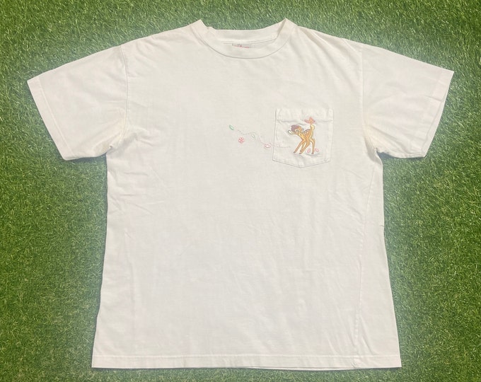 Vintage Bambi T Shirt Tee Size Large L Walt Disney World WDW Magic Kingdom Mickey Mouse 1990s 90s