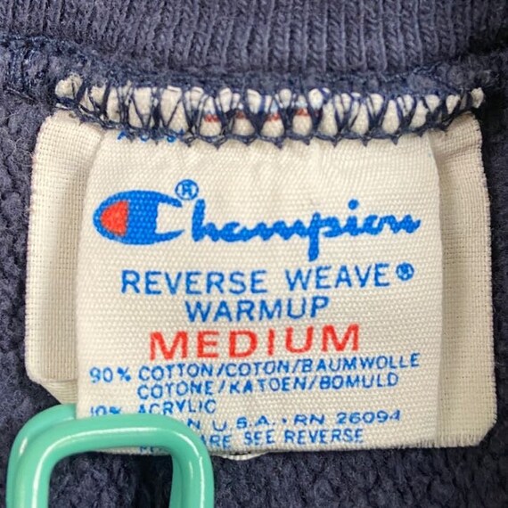 Vintage Plain Blue Champion Reverse Weave Crewneck
