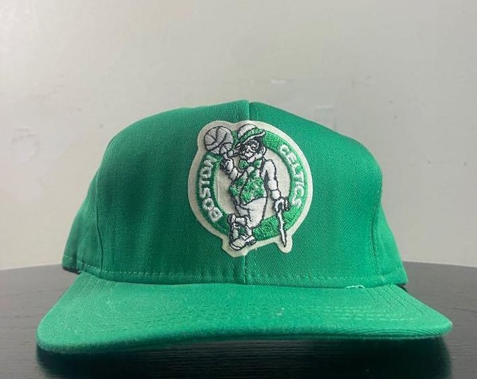 Vintage Boston Celtics Snapback Hat Cap Made USA OSFA NBA Basketball New England Massachusetts Bird 1990s 90s