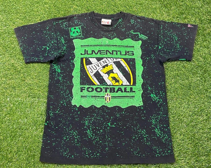 Vintage Juventus T Shirt Tee Size Large L Inter Milan Italy World Cup Soccer Football MLS 90s All Over Print