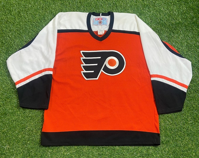 Vintage Philadelphia Flyers #88 Eric Lindros Jersey CCM Made in Canada Size Medium M NHL Hockey Pennsylvania 1990s 90s
