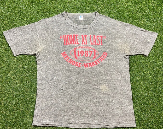 Vintage Melrose Wakefield High School Football Shirt Made USA Size Xtra Large XL NFL Football Boston New England Massachusetts 1980s 80s