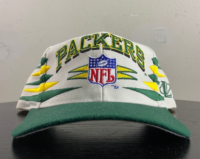 Vintage Green Bay Packers Snapback Hat Cap Logo Athletic OSFA NFL Football Wisconsin Pack Cheese Head 1990s 90s