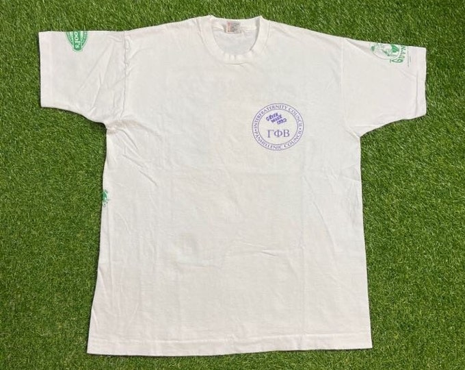 Vintage University of Western Ontario Greek Week T Shirt Tee Size Xtra Large XL Fraternity Toronto Canada College 1990s 90s