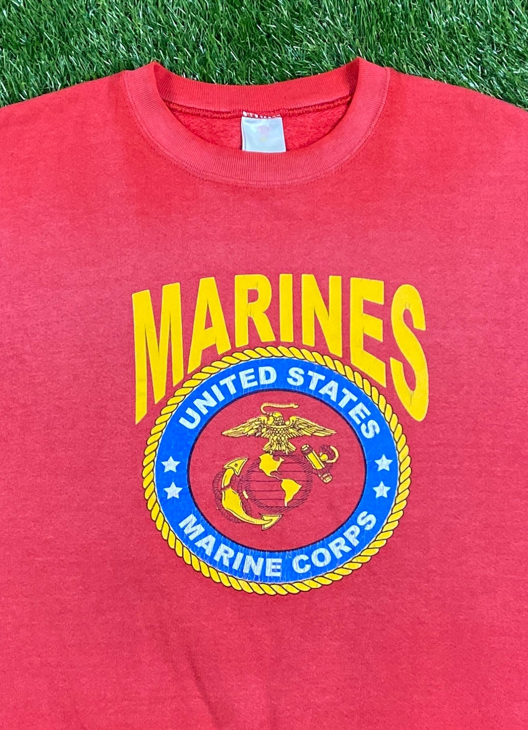Vintage US Marines Corps Crewneck Sudadera Fruta Del Telar Etsy