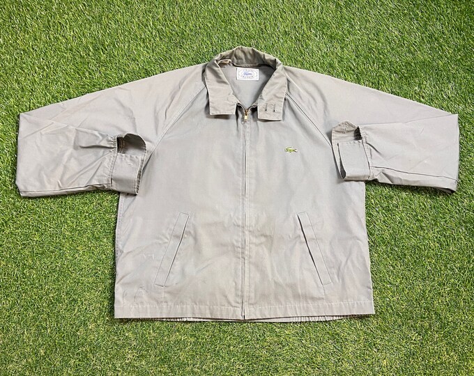 Vintage Lacoste Izod Jacket Size Medium M Blue 1990s 90s Crocodile Designer Paris Classic Streetwear