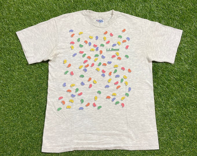 Vintage LL Beans T Shirt Tee Hanes Made USA Size Medium M Quality Great Fit Original 1990s 90s LL Bean